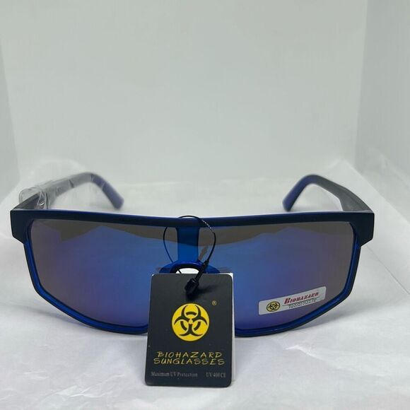Biohazard Mirrored Shield Sunglasses – Model BZ66302 - Picture 3 of 3